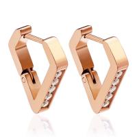 Stainless Steel Leverback Earring, 304 Stainless Steel, fashion jewelry & with rhinestone 