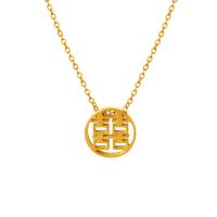 Titanium Steel Jewelry Necklace, with 2inch extender chain, Alphabet Letter, Vacuum Ion Plating, cross chain & for woman & hollow Approx 15.7 Inch 