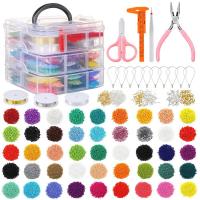 DIY Jewelry Finding Kit, Acrylic, with Glass Seed Beads & Iron & Zinc Alloy, portable & Unisex 