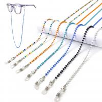 Acier inoxydable 304 Chaîne de lunettes, avec cristal, anti-dérapage & pour femme, plus de couleurs à choisir, 3.8mm Environ 67 cm, Vendu par PC[