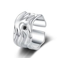 Цирконий Микро вымощает стерлингового серебра палец кольцо, 925 пробы, Другое покрытие, ювелирные изделия моды & инкрустированное микро кубического циркония & Женский, серебряный, 16mm,12mm, продается PC