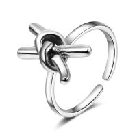 Sterling Silver Finger Ring, 925 Sterling Silver, plated, fashion jewelry & for woman, silver color, 16mm,7mm 
