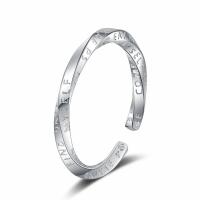 Sterling Silver Finger Ring, 925 Sterling Silver, plated, fashion jewelry & for woman, silver color, 16mm,2mm 