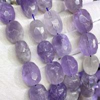 Einzelne Edelstein Perlen, Lavendel, DIY, violett, 12x15mm, Länge:ca. 39 cm, verkauft von Strang