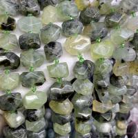 Prehnit-Perlen, Prehnit, DIY, grün, 13x18mm, Länge:ca. 39 cm, verkauft von Strang
