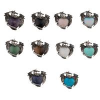 Gemstone Zinc Alloy Pendants, with Zinc Alloy, fashion jewelry Approx 6mm 