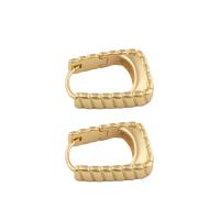 Brass Hoop Earring, fashion jewelry & for woman, golden [