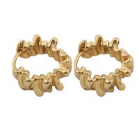 Brass Hoop Earring, fashion jewelry & for woman, golden [
