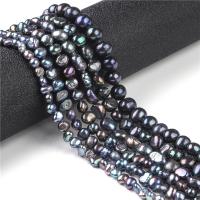 Keshi Cultured Freshwater Pearl Beads, Nuggets, DIY black Approx 0.6mm Approx 35 cm 