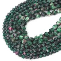 Perles en rouge vert, Rubis en Zoïsite, DIY & normes différentes pour le choix & facettes, vert foncé Environ 0.8mm Environ 36 cm, Vendu par brin