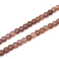 Perles nature de couleur Mix, Strawberry Quartz, Rond, DIY & normes différentes pour le choix Environ 38 cm, Vendu par brin[