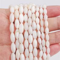 Perles en coquille naturel, coquille d'eau douce, tambour, DIY & normes différentes pour le choix, blanc Environ 1mm Environ 38 cm, Vendu par brin[