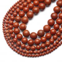 Rote Jaspis Perle, Roter Jaspis, rund, DIY & verschiedene Größen vorhanden, rot, Länge:ca. 38 cm, verkauft von Strang