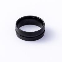 Stainless Steel Finger Ring, 304 Stainless Steel, plated & for man, black 
