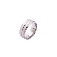 Stainless Steel Finger Ring, 304 Stainless Steel, polished & for man & frosted, original color 