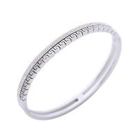 Stainless Steel Bangle, 304 Stainless Steel, plated, micro pave rhinestone & for woman 