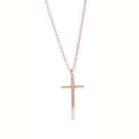 Stainless Steel Jewelry Necklace, 304 Stainless Steel, with 5CM extender chain, Cross, Vacuum Ion Plating, for woman Approx 45 cm 