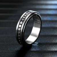 Anillo de dedo de acero Titanium de, Partículas de acero, Joyería & diverso tamaño para la opción & para hombre, Vendido por UD