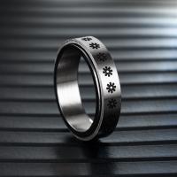 Anillo de dedo de acero Titanium de, Partículas de acero, Joyería & diverso tamaño para la opción, Vendido por UD[