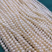 Naturales agua dulce perlas sueltas, Perlas cultivadas de agua dulce, Bricolaje, Blanco, 4-5mm, aproximado 90PCs/Sarta, Vendido por Sarta[