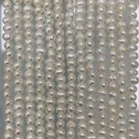 Perlas Patata Freshwater, Perlas cultivadas de agua dulce, Bricolaje, Blanco, 3-4mm, longitud:aproximado 37 cm, Vendido por Sarta[