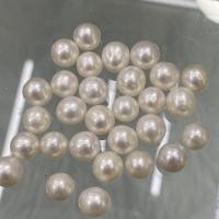 Natural Freshwater Pearl Loose Beads, Slightly Round, DIY white 