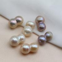 Half Drilled Cultured Freshwater Pearl Beads, Baroque, DIY & half-drilled 8-10mm 