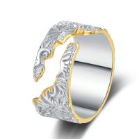 Стерлингового серебра кольцо, 925 пробы, Другое покрытие, ювелирные изделия моды & Женский, два разных цвета, 16mm,9mm, продается PC