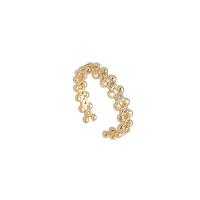 Anillo de dedo de cobre amarillo zirconia pavimenta Cubic, metal, chapado en oro real, Joyería & micro arcilla de zirconia cúbica & para mujer, dorado, 17mm, Vendido por UD[