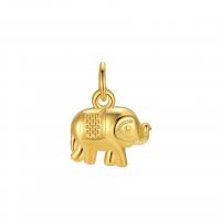 Sterling Silver Animal Pendants, 925 Sterling Silver, Elephant, plated, DIY 