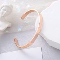Stainless Steel Cuff Bangle, 304 Stainless Steel, Vacuum Ion Plating, fashion jewelry & for woman 6mm, Inner Approx 60mm 
