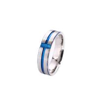 Titanium Steel Finger Ring, 304 Stainless Steel, fashion jewelry & for man, 6mm 