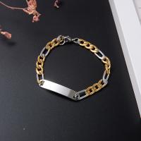 Stainless Steel Chain Bracelets, 304 Stainless Steel, fashion jewelry & Unisex Approx 8.46 Inch 