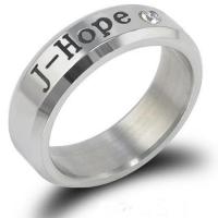 Titanium Steel Finger Ring, fashion jewelry & Unisex & with rhinestone [