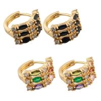 Cubic Zirconia Micro Pave Brass Earring, fashion jewelry & micro pave cubic zirconia & for woman [