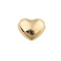 perla de cobre, metal, Corazón, Joyería & para mujer, dorado, 13x15x8mm, agujero:aproximado 0.5mm, Vendido por UD