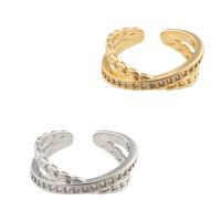 Cubic Zirconia Micro Pave Brass Finger Ring, fashion jewelry & micro pave cubic zirconia & for woman [