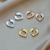 Titanium Steel Earrings, Heart, plated, fashion jewelry & for woman 25mm [