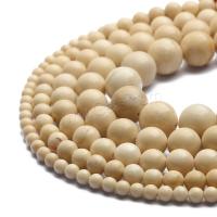 Single Gemstone Beads, Synthetic Gemstone, Round, DIY beige Approx 1mm Approx 38 cm 