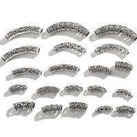 Zinc Alloy Curved Tube Beads, antique silver color plated, DIY  