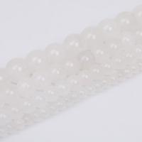 Weiße Chalcedon Perlen, Weiß Chalcedon, rund, DIY & verschiedene Größen vorhanden, Länge:ca. 38 cm, verkauft von Strang