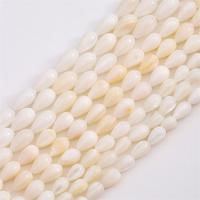 Perles en coquille naturel, coquille d'eau douce, larme, DIY & normes différentes pour le choix, blanc Environ 1mm, Vendu par brin