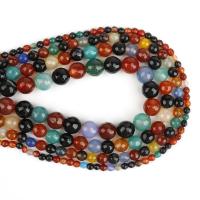 Mixed Gemstone Beads, Synthetic Agate, Round, DIY multi-colored Approx 38 cm 