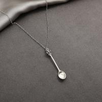 Zinc Alloy Necklace, with 7cm extender chain, Spoon, plated, fashion jewelry & for woman Approx 56 cm [