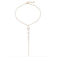 Collar de perlas de plástico, aleación de zinc, con Perlas plásticas, con 5cm extender cadena, Joyería & para mujer, longitud:aproximado 39.8 cm, Vendido por UD
