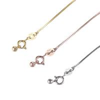 925 Sterling Silver Chain Necklace, plated, for woman Approx 45 cm 