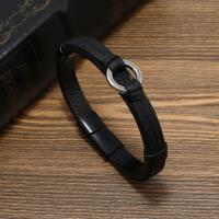 PU Leather Cord Bracelets, fashion jewelry & for man 10mm [