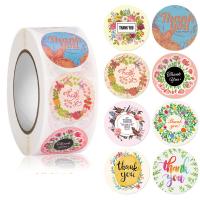 Decorative Stickers, Adhesive Sticker, with Copper Printing Paper, Round, printing 25mm 