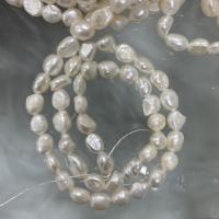 Perles nacres baroques de culture d'eau douce , perle d'eau douce cultivée, DIY, blanc, 6-7mm Environ 37 cm, Vendu par brin[