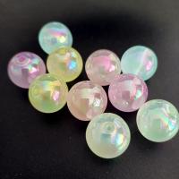 Perles acryliques plaquée, Acrylique, Rond, DIY & lumineux, plus de couleurs à choisir, 16mm, Environ Vendu par sac